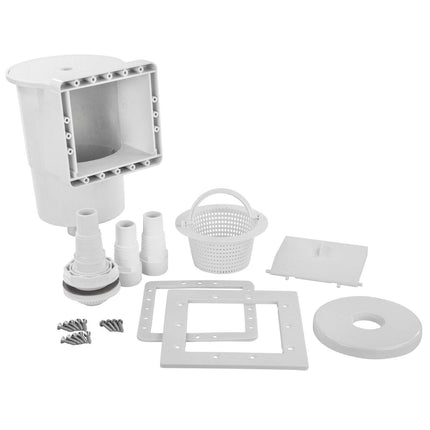 Above Ground Pool Thru-Wall Skimmer Basket with Handles, Swimming Pool Replacement Basket, Standard Small Thru-Wall Size - Skim Remove Debris, Cleanout Leaves, 1 Pcs, 6.3x3.15 6.3" x 3.15" White.