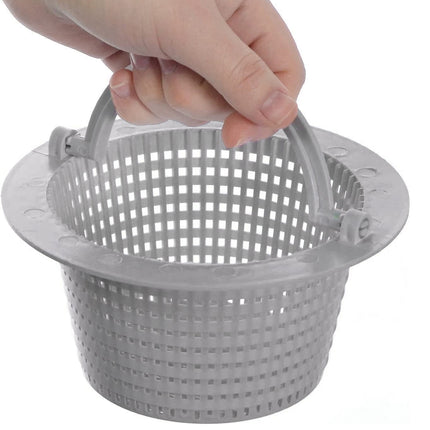 Above Ground Pool Thru-Wall Skimmer Basket with Handles, Swimming Pool Replacement Basket, Standard Small Thru-Wall Size - Skim Remove Debris, Cleanout Leaves, 1 Pcs, 6.3x3.15 6.3" x 3.15" White.