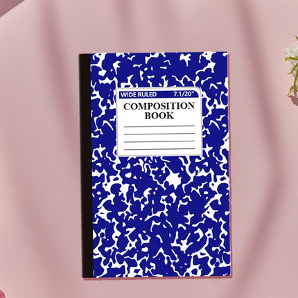 1 Pcs 8 Pastel Colors Office Ruled Composition Books,Composition Notebook, Marble Cover Notepad Lined Cute Journal Notebooks for Office Supplies Notes Taking Writing, 5.5 X 8.27 in(Hot Pink) Blue.
