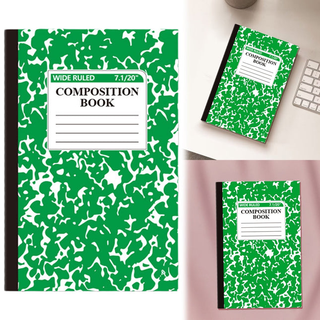 1 Pcs 8 Pastel Colors Office Ruled Composition Books,Composition Notebook, Marble Cover Notepad Lined Cute Journal Notebooks for Office Supplies Notes Taking Writing, 5.5 X 8.27 in(Hot Pink) Green.