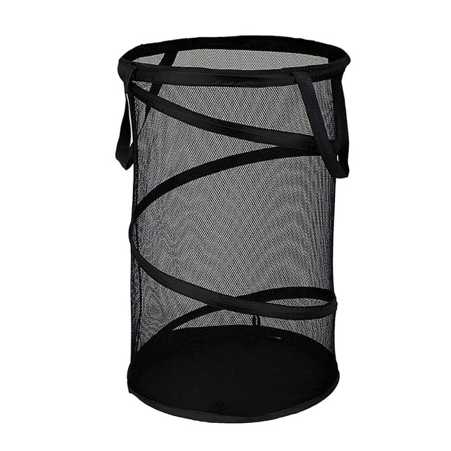 Large Collapsible Laundry Basket, Heavy Duty Foldable Mesh Pop Up Hamper with Handles for Laundry Room, Bathroom, WashRoom, College Dorm, Travel, Storage Organizer, 14.17x22.83 14.17" x 22.83" White.