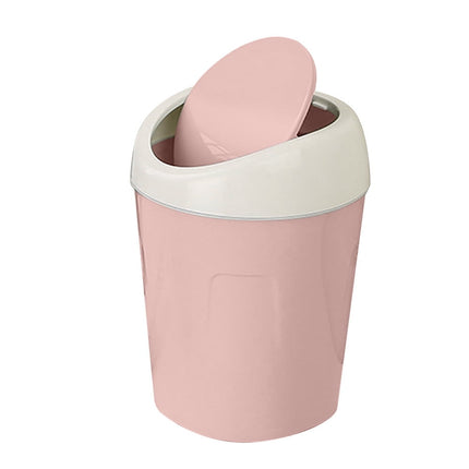 Plastic Mini Trash Can, Heavy Duty Wastebasket with Lid, Tiny Bathroom Trash Can with Swing lid, Small Countertop Waste Basket for Home Office Kitchen Vanity Tabletop (Green) 6.61x4.02x5.20 6.61" x 4.02" x 5.20" Green.