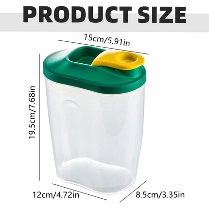 Airtight Storage Container with Lids, Plastic Pet Food Storage Container with Locking Lid,Pet Dog Cat Food Dispenser ,Clear Pet Dog Food Storage Bin Containers for Rice Grain(Green,4.72x7.68") Z1-Green.