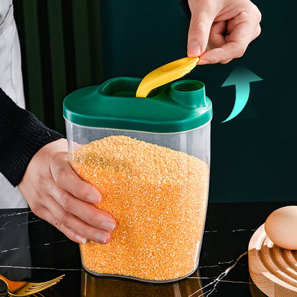 Airtight Storage Container with Lids, Plastic Pet Food Storage Container with Locking Lid,Pet Dog Cat Food Dispenser ,Clear Pet Dog Food Storage Bin Containers for Rice Grain(Green,4.72x7.68") Z1-Green.