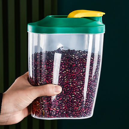 Airtight Storage Container with Lids, Plastic Pet Food Storage Container with Locking Lid,Pet Dog Cat Food Dispenser ,Clear Pet Dog Food Storage Bin Containers for Rice Grain(Green,4.72x7.68") Z1-Green.