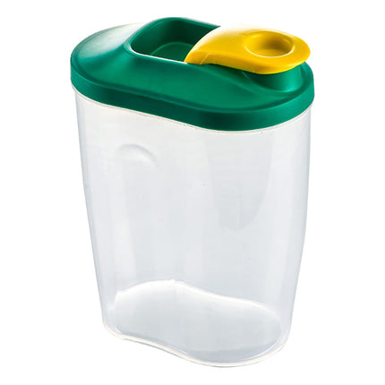 Airtight Storage Container with Lids, Plastic Pet Food Storage Container with Locking Lid,Pet Dog Cat Food Dispenser ,Clear Pet Dog Food Storage Bin Containers for Rice Grain(Green,4.72x7.68") Z1-Green.