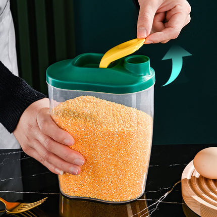 Airtight Storage Container with Lids, Plastic Pet Food Storage Container with Locking Lid,Pet Dog Cat Food Dispenser ,Clear Pet Dog Food Storage Bin Containers for Rice Grain(Green,4.72x7.68") Z2-Clear.