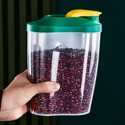 Airtight Storage Container with Lids, Plastic Pet Food Storage Container with Locking Lid,Pet Dog Cat Food Dispenser ,Clear Pet Dog Food Storage Bin Containers for Rice Grain(Green,4.72x7.68") Z2-Clear.