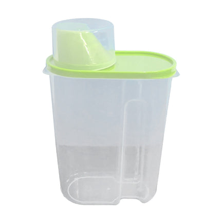 Airtight Storage Container with Lids, Plastic Pet Food Storage Container with Locking Lid,Pet Dog Cat Food Dispenser ,Clear Pet Dog Food Storage Bin Containers for Rice Grain(Green,4.72x7.68") Z3-Green.