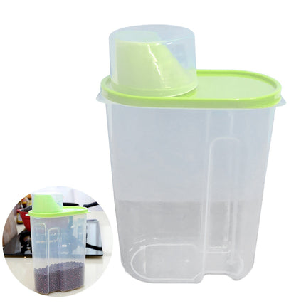 Airtight Storage Container with Lids, Plastic Pet Food Storage Container with Locking Lid,Pet Dog Cat Food Dispenser ,Clear Pet Dog Food Storage Bin Containers for Rice Grain(Green,4.72x7.68") Z3-Green.