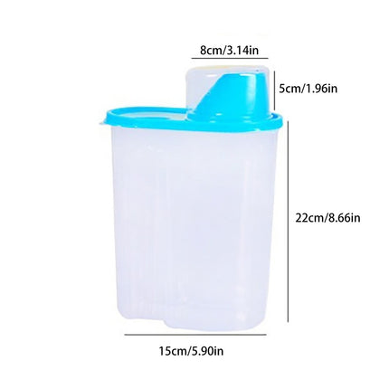 Airtight Storage Container with Lids, Plastic Pet Food Storage Container with Locking Lid,Pet Dog Cat Food Dispenser ,Clear Pet Dog Food Storage Bin Containers for Rice Grain(Green,4.72x7.68") Z3-Green.