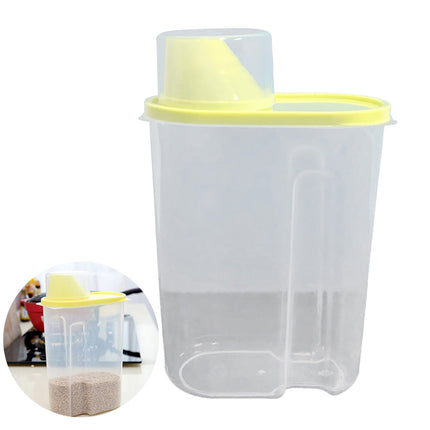 Airtight Storage Container with Lids, Plastic Pet Food Storage Container with Locking Lid,Pet Dog Cat Food Dispenser ,Clear Pet Dog Food Storage Bin Containers for Rice Grain(Green,4.72x7.68") Z3-Yellow.