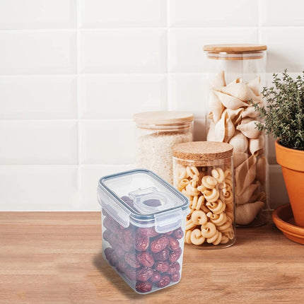 Airtight Storage Container with Lids, Plastic Pet Food Storage Container with Locking Lid,Pet Dog Cat Food Dispenser ,Clear Pet Dog Food Storage Bin Containers for Rice Grain(Green,4.72x7.68") Z5-1400ml.