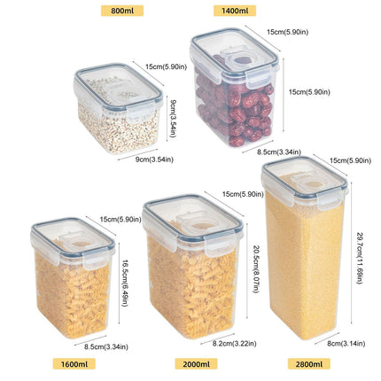 Airtight Storage Container with Lids, Plastic Pet Food Storage Container with Locking Lid,Pet Dog Cat Food Dispenser ,Clear Pet Dog Food Storage Bin Containers for Rice Grain(Green,4.72x7.68") Z5-1600ml.
