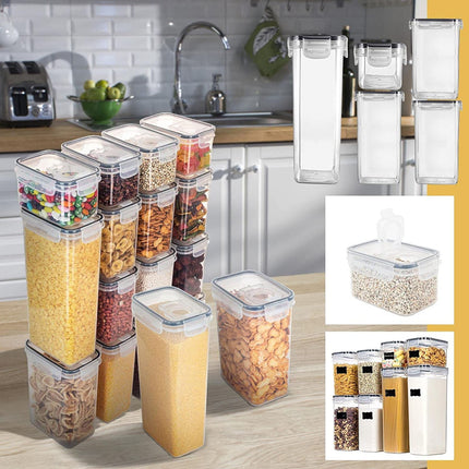 Airtight Storage Container with Lids, Plastic Pet Food Storage Container with Locking Lid,Pet Dog Cat Food Dispenser ,Clear Pet Dog Food Storage Bin Containers for Rice Grain(Green,4.72x7.68") Z5-800ml.