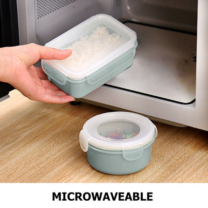Plastic Meal Prep Containers with Lids, Food Storage Containers with Snap Locking Lids, Airtight Lunch Containers, Microwave, Oven, Freezer and Dishwasher (Blue/1 Pcs) 5.5x3.7 5.5" x 3.7" Green.