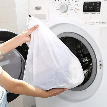 1 Pack Large Laundry Bags,Heavy Duty Diamond Mesh Laundry Bags with Drawstring Closure, Large Laundry Hamper Liner, Washable Laundry Essentials for Travel, Sports, Dorms,White (19.6in) 19.6in.