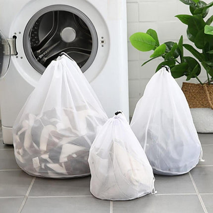 1 Pack Large Laundry Bags,Heavy Duty Diamond Mesh Laundry Bags with Drawstring Closure, Large Laundry Hamper Liner, Washable Laundry Essentials for Travel, Sports, Dorms,White (19.6in) 23.6in.