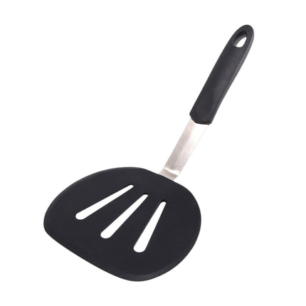 Silicone Spatula, Silicone Pancake Turner, Good Grips Perfect Pancake Flipper and Egg Turner, Heavy Duty Heat Resistant Rubber Spatula Wide for Large Food, 1 Pack, 6.0x12.6 6.0" x 12.6" Black.