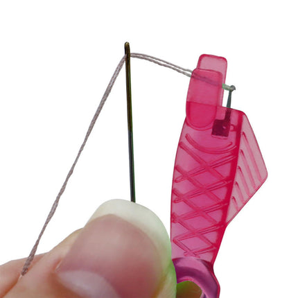 Fish Mouth Sewing Machine Needle Threader Upgraded Automatic Sewing Needle Threader,Simple Needle Threader Tool,Quick Sewing Machine Cycle Simple Needle Threader Tool(5 pcs-HotPink) 40 pcs-HotPink.