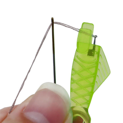 Fish Mouth Sewing Machine Needle Threader Upgraded Automatic Sewing Needle Threader,Simple Needle Threader Tool,Quick Sewing Machine Cycle Simple Needle Threader Tool(5 pcs-HotPink) 40 pcs-Yellow.
