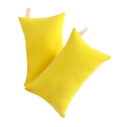 2 Pack Microfiber Pillow,Tiny Pillows,11"x7" Microfiber Mini Pillows for Travel,Pets,Soft and Machine Washable Small Pillows for Neck,Wrist, and Knee Comfort,for Travel,Cars, Airplanes(Yellow) Yellow.