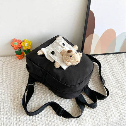 1 Pcs Travel Backpack,Cute Custom BookBag with Detachable Bear,Travel Backapck for Women/Men Casual Laptop Bookbag,Large Capacity Backpack for Birthday Gift,Christmas Gift,8.6x11 in(Green) Black.
