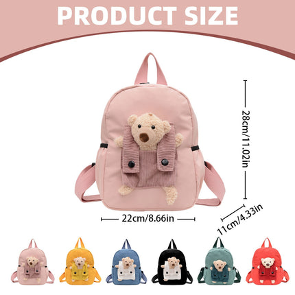 1 Pcs Travel Backpack,Cute Custom BookBag with Detachable Bear,Travel Backapck for Women/Men Casual Laptop Bookbag,Large Capacity Backpack for Birthday Gift,Christmas Gift,8.6x11 in(Green) Pink.