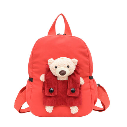 1 Pcs Travel Backpack,Cute Custom BookBag with Detachable Bear,Travel Backapck for Women/Men Casual Laptop Bookbag,Large Capacity Backpack for Birthday Gift,Christmas Gift,8.6x11 in(Green) Red.