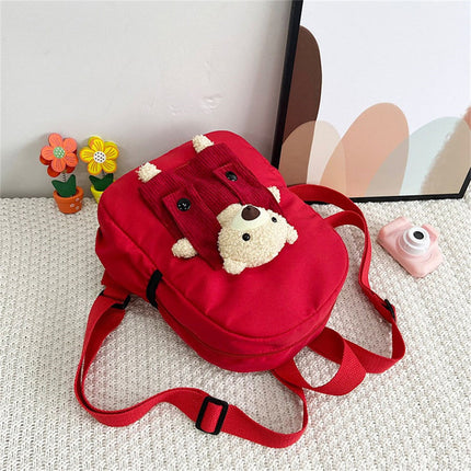 1 Pcs Travel Backpack,Cute Custom BookBag with Detachable Bear,Travel Backapck for Women/Men Casual Laptop Bookbag,Large Capacity Backpack for Birthday Gift,Christmas Gift,8.6x11 in(Green) Red.