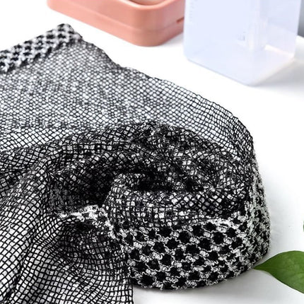Exfoliating Washcloth Towel,Extra Rough Body & Back Scrubber for Use in Shower Bath, Long Exfoliating Body Scrubber, Exfoliator Shower Towel for Men Women, 39.37x9.84 39.37" x 9.84" Black.