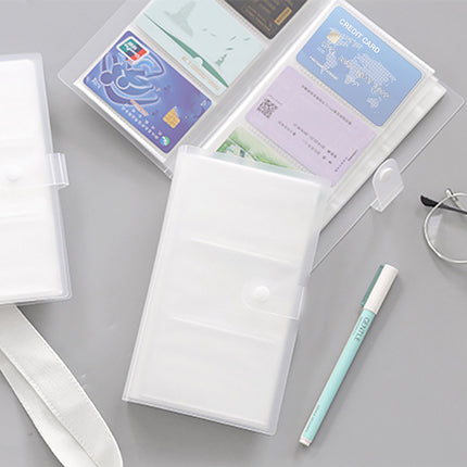 1 Pcs PP Professional Business Card Holder Organizer Book,Portable Business Card Binder- 120 Card Capacity Premium PP Folder with hard Cover, Name Card Credit Cards Binder for Men/Women(cat) Clear.