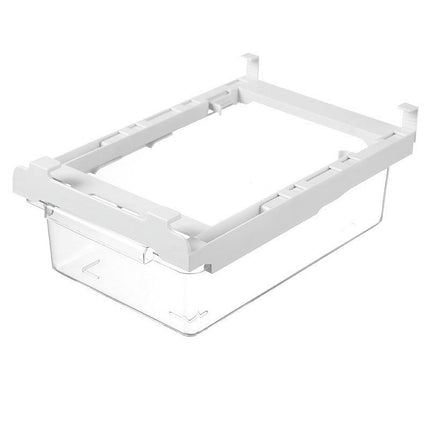 Refrigerator Pull Out Bin,Snap On Drawer Fridge Mate,Fridge Storage Box/Drawers/Rack, Refrigerator Bin Home Organizer for Fridge Shelf Thickness Under 0.6.