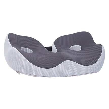 Seat Cushion, Seat Cushion for Sit Bone and Back Pain Relief, Butt, Tailbone, Hip, Hamstring, Posture Support, Memory Foam Comfort Ischial Tuberosity Pillow (Black) 15.4x18.9x5.5 15.4" x 18.9" x 5.5" Grey.