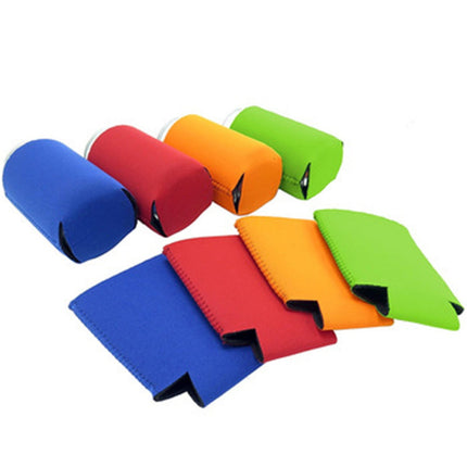 1 Pcs Blank Beer Can Coolers Sleeves,Can Covers Beer Keeps Beer Cold and Hands Warm,Bottle Sleeves Coolers Holder Non-slip nylon Can Coolier Sleeves,Open Bottom,2.75x5.11 in(Pink2) Z1-Green.