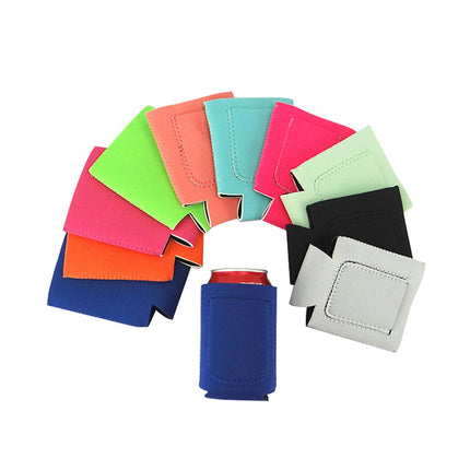 1 Pcs Blank Beer Can Coolers Sleeves,Can Covers Beer Keeps Beer Cold and Hands Warm,Bottle Sleeves Coolers Holder Non-slip nylon Can Coolier Sleeves,Open Bottom,2.75x5.11 in(Pink2) Z1-Green.