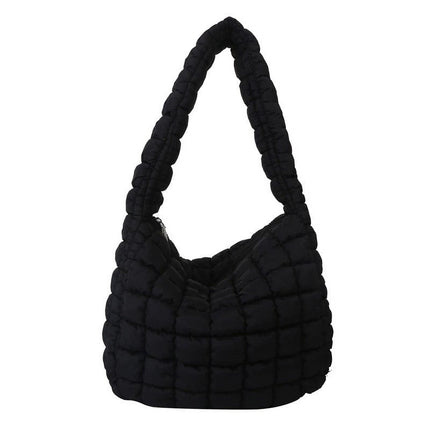Puffer Tote Bag for Women, Quilted Crossbody Bubble Shoulder Bag, Soft Cloud Lightweight Puffy Handbag, Perfect for Vacation Travel and Daily Matching A.