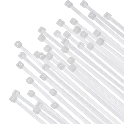 Cable Zip Ties,100 Pack White One Sizes 12 Inch Length,Nylon Universal Cable Tie,Multi-Purpose Self-Locking Nylon Cable Cord Management ,Heavy Duty Durable Adjustable Plastic Wire Ties for Home White.