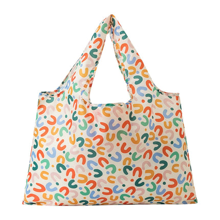 2025 New Foldable Shopping Bag,Women Reusable Tote for Groceries,Washable Shopping Long Handles Fold-Up Pouch Heavy Duty Bulk,Lightweight Eco-Friendly Compact Bag for Travel Market Daily Use Storage E.