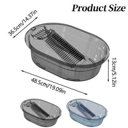 Portable Washboard, All-in-One Laundry Basin Set, Heavy-Duty Wash Board for Hand Washing Clothes, Built-in Scrub Surface, Drain Plug for Camping, RV, Emergency Use, Grey, 19.09x14.37x5.12 19.09x14.37x5.12 Gray.