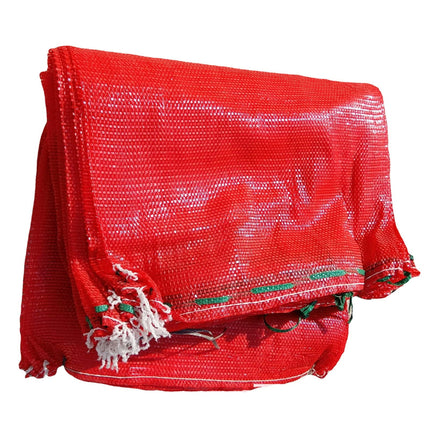 Mesh Produce Bags, 10 lbs Reusable Onion Sacks Vegetable Storage Bags Washable Net Bag, 10.63” x 18.5” for Onion Potato Firewood Crawfish, 1 Pcs 10.63" x 18.5" Red.