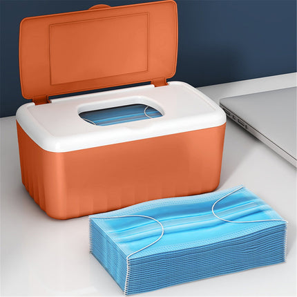 Tissue Box with Lid, Modern Desktop Tissue Box Holder, Facial Tissue Dispenser Box, Cover Holder Napkin Organizer Wet Tissue Box with Lid Rectangular Storage Box Tissue Dispenser Box, 8.66x4.72x3.14 8.66" x 4.72" x 3.93" Navy.