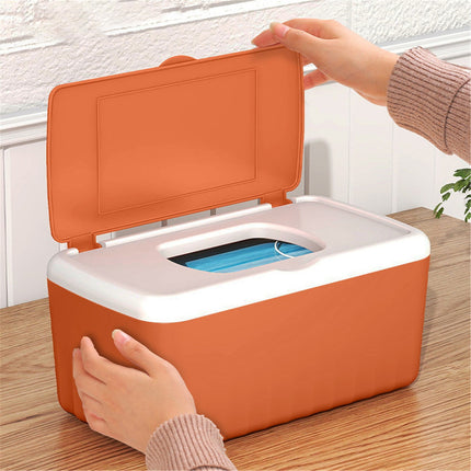 Tissue Box with Lid, Modern Desktop Tissue Box Holder, Facial Tissue Dispenser Box, Cover Holder Napkin Organizer Wet Tissue Box with Lid Rectangular Storage Box Tissue Dispenser Box, 8.66x4.72x3.14 8.66" x 4.72" x 3.93" Navy.