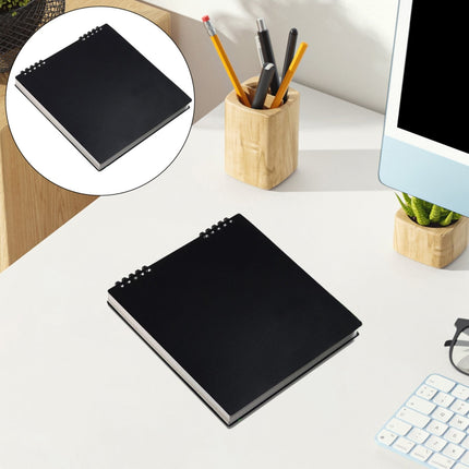 Sketch Book Sketchpad,Journal Memo Notebook Notepads Grids Notebook Writing Notebook for Sketching Scribbling Notebook Journal Refillable Notebooks,Top Spiral Bound Sketch Pad,7.87x7.56",Beige Black.