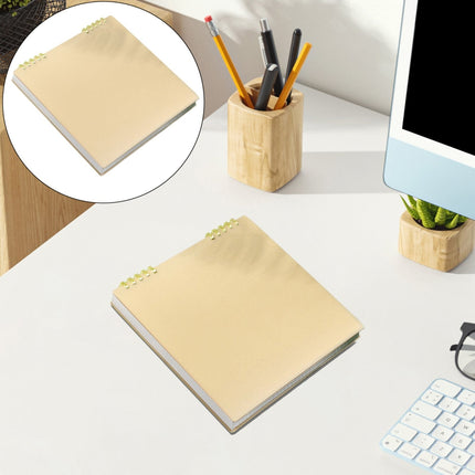 Sketch Book Sketchpad,Journal Memo Notebook Notepads Grids Notebook Writing Notebook for Sketching Scribbling Notebook Journal Refillable Notebooks,Top Spiral Bound Sketch Pad,7.87x7.56",Beige Yellow.