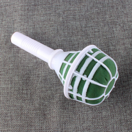 Bouquet Holder, DIY Wedding Foam Bouquet Handle Bridal Floral Fresh Artificial Flower Holder Decoration for Fresh And Artificial Flower, 1 Pcs, 3.34x7.08 3.34" x 7.08" White.