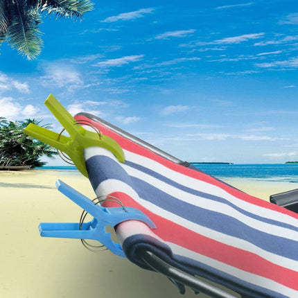 Beach Towel Clips, Colour Beach Clips, Towel Clips for Beach Chairs Cruise, Heavy Duty Clothes Pins-Keep Your Towel from Blowing Away, Beach Accessories for Vacation, Set of 4, 3.34x4.72 3.34" x 4.72" multicolor*4.