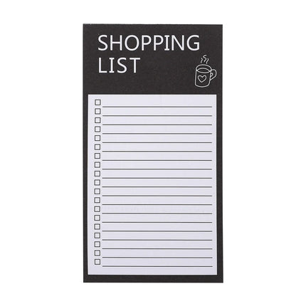 Magnetic Notepads for Fridge, Big Notepads for Shopping List,Reminders -Strong Magnetic Back- Memo Pads,Full Magnet Back Design Notepad for Shopping Lists,2.95x5.51" 50 Sheets Black.