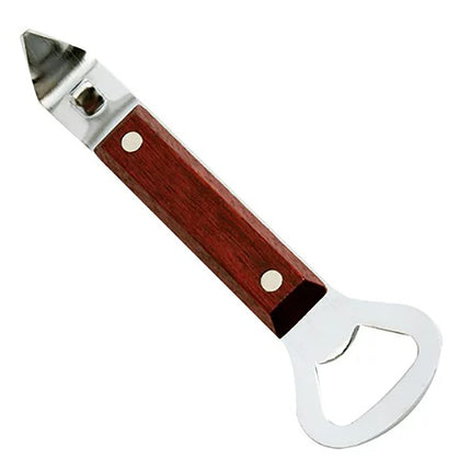 Can Punch Bottle Opener, Heavy Duty Bottle Punch Can Opener, Manual Stainless Steel Can Opener, 2 in 1 Multifunctional Can Open Tool, 6.10x1.57 6.10" x 1.57" Beige.
