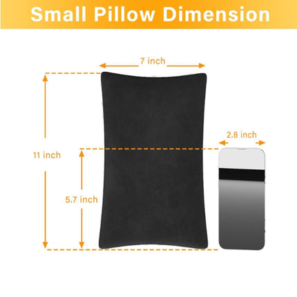 2 Pack Small Pillow, Cooling Memory Foam Mini Pillow 11 X 7 Inches for Sleeping, Travel, Nap and Neck, Knee, Lumbar Support, Tiny Pillow Cushion for Pet, Dogs 11" x 7" Grey.